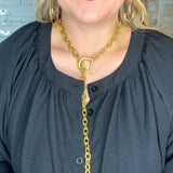 Horse Bit Bolo Gold Chain Necklace