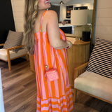 Summer Spritz Striped Maxi Dress