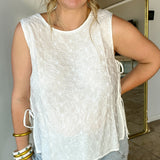 Letters to Allie Tie Tank - White
