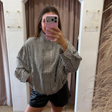 Throw On Game Day Checkered Jacket - Black