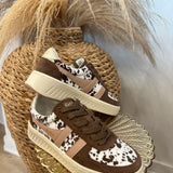 Gola Classics Women's Grandslam Savanna Sneakers - Dalmatian/Otter/Cameo