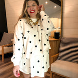 Summer Skort Set - Ivory Polka Dot