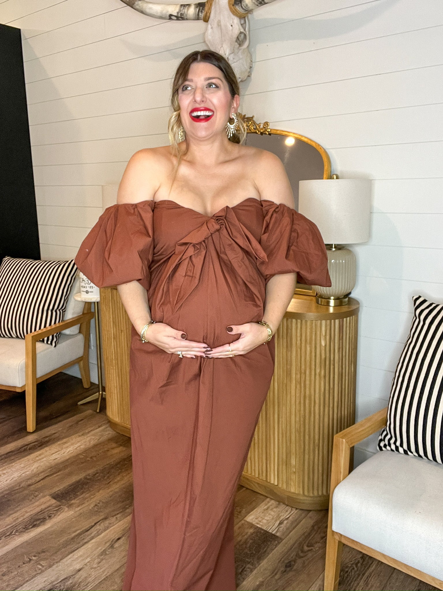 {Caroline Constas} Reyna Tie Front Column Dress {Caroline Constas} Reyna Tie Front Column Dress