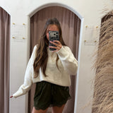 Olive Martini Lace Shorts