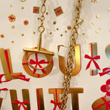 Gold Horse Bit Necklace