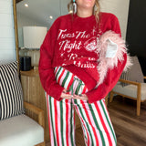 {MUMU} Classic Crewneck Sweater - Twas The Night Knit