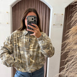 Stone Camo Casual Cargo Jacket