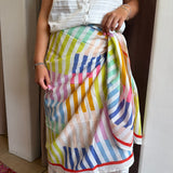 Rainbow Stripe Sarong Skirt