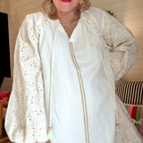 Whisper In White Trim Detail Mini Dress