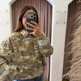 Stone Camo Casual Cargo Jacket