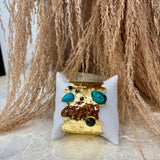 Turquoise Gypset Adjustable Gold Cuff