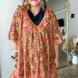 Floral Lace Lotus Tunic Dress