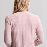 Cozy Chic Ultra Lite Cable Knit Cardigan - Teaberry