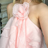 Rosey Rosette Ruffle Statement Tank Top
