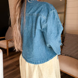 Deep Pockets Mini Denim Jacket