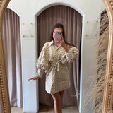 Pookie Polka Dot Mini Shirt Dress