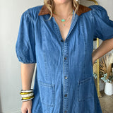 Corduroy Blues Denim Midi Dress