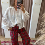 Holiday Plaid Pants - Red