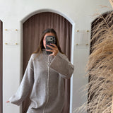 Chocolate Twist Sweater Dress - Light Mocha