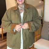 The Traveler Olive Brown Collared Jacket