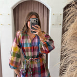 Harbor Plaid Pippa Dress - Rainbow