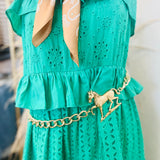 Large Horse Gold Chain Belt