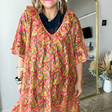 Floral Lace Lotus Tunic Dress