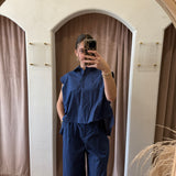 Electric Navy Stripe Top