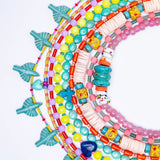 Turquoise Multi Bird Necklace - Yellow