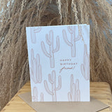 Happy Birthday  Friend Cactus Card