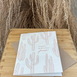 Happy Birthday  Friend Cactus Card