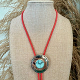 Summertime Shandy Bolo Necklace - Hot Pink