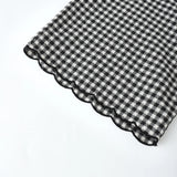 Wide Leg Pant Black Gingham