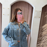 Jet Stream Fringe Denim Jacket