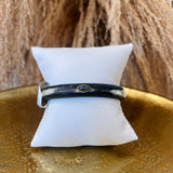 Bone + Stone Cuff Black Stone