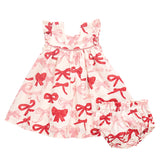 Baby Girl's Camelia Dress Set - Valentines Bows