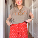 Bronze Horse Bit Graphic Tank