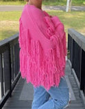 Shaggy Gal Cardigan- Pink
