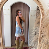 Emmylou Mini Dress - Blue