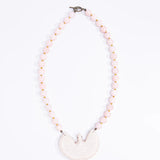 Mother Of Pearl Eagle Necklace - Soft Pink