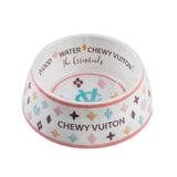White Chewy Vuiton Bowl