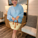 The Hamptons Gingham Top - Blue