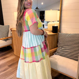 Summer In Paradise Short Sleeve Maxi Dress