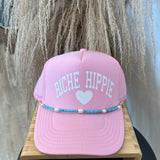 Pink Riche Hippie Trucker Hat + June Hat Band
