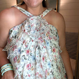 Garden Party Ruffle Tunic Top