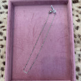 Paperclip Chain Necklace - Silver 16"