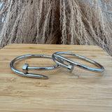 Plain Jane Silver Nail Bracelet