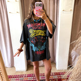 The Very Oversized Champagne Tattoo Tee - Black