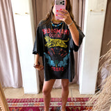 The Very Oversized Champagne Tattoo Tee - Black