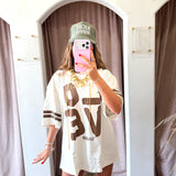 The Very Oversized Love Revolution Tee - Off White
